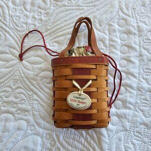 Longaberger Little Shopper Basket With 2008 Tree Trimming Edition, Made in USA